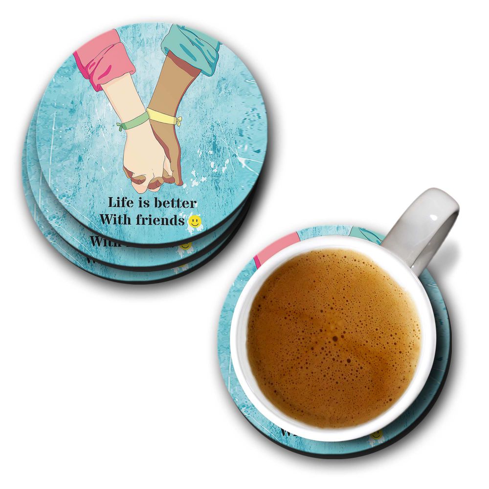 Life is Better with Friends Coasters - corporate gift by YuBingo