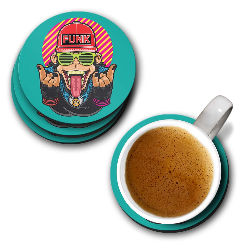 Monkey Funk Coasters - corporate gift by YuBingo