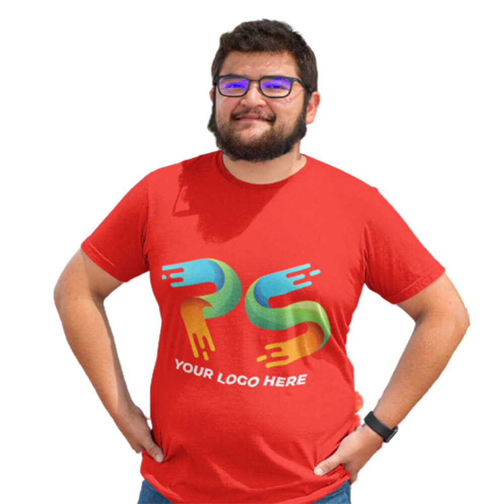Red Customised Men's T-Shirt - Front Print - product image 2