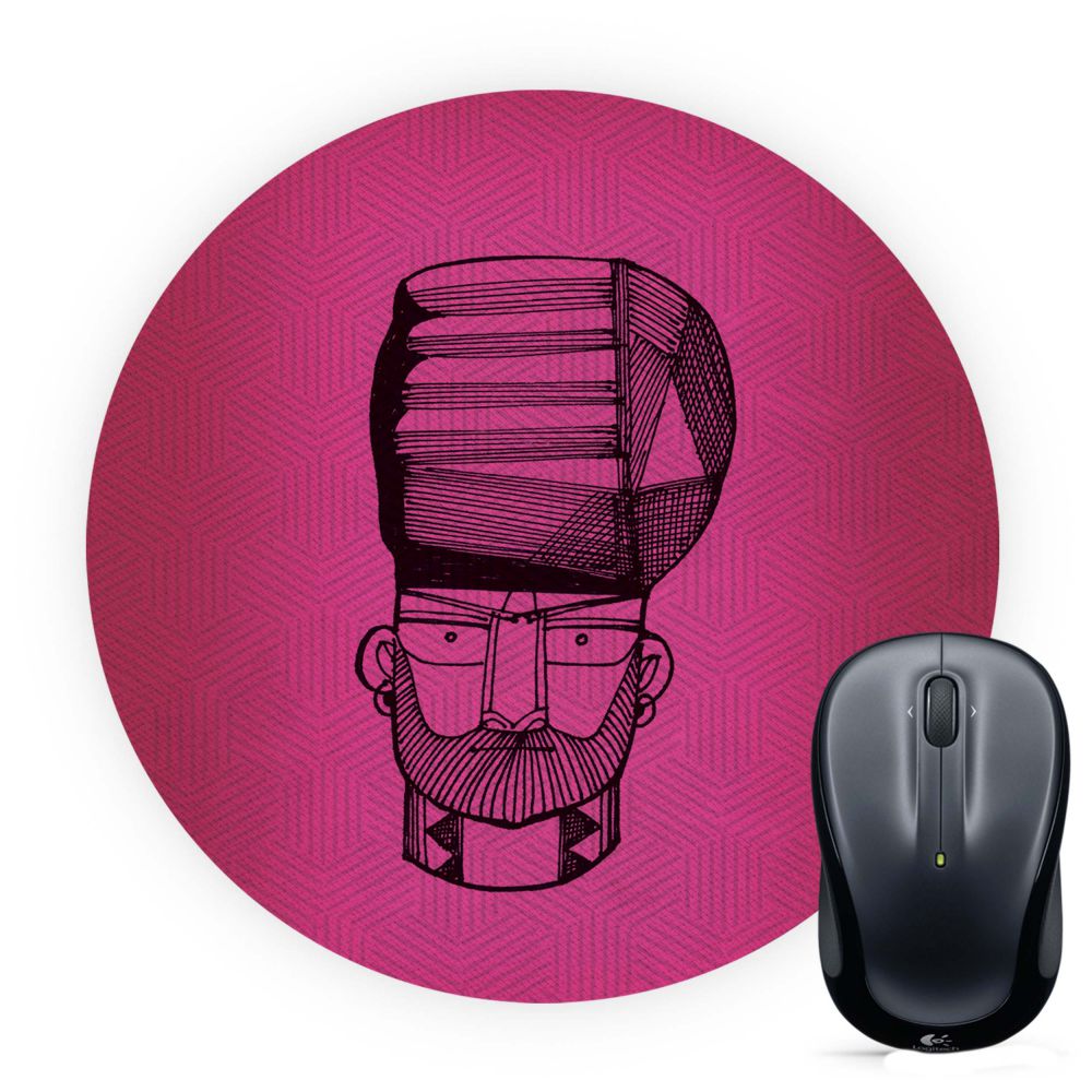 Intense look Mouse Pad (Round) - corporate gift by YuBingo