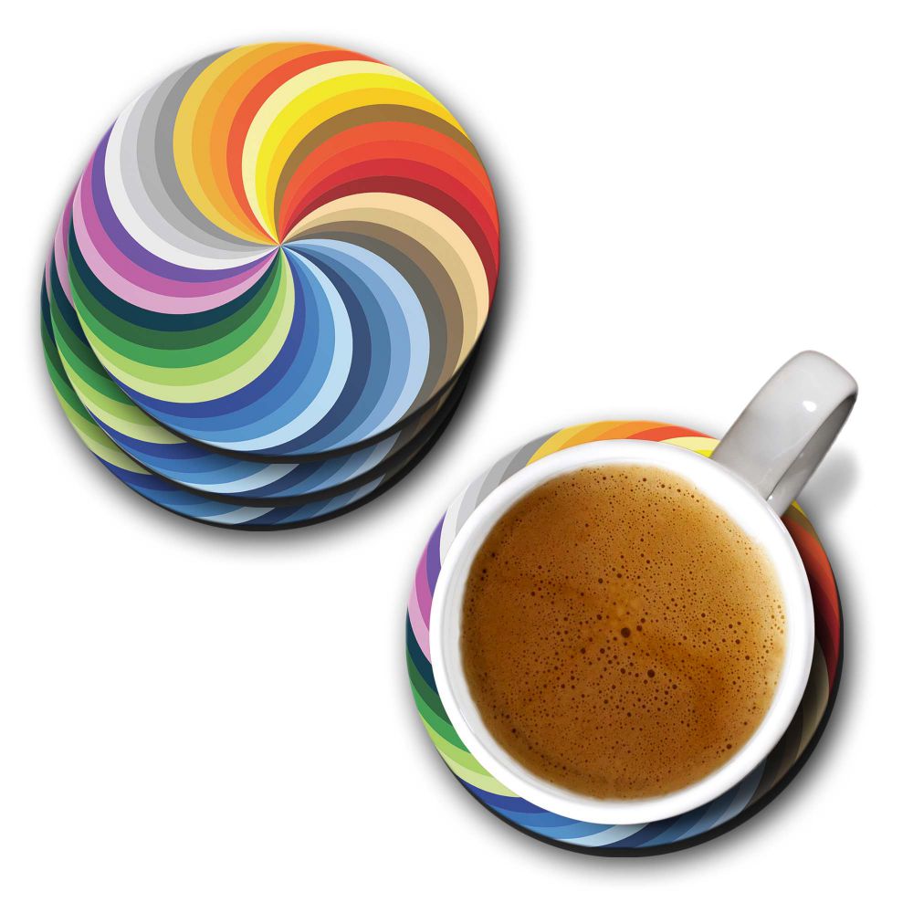 Wow Pattern Coasters - corporate gift by YuBingo