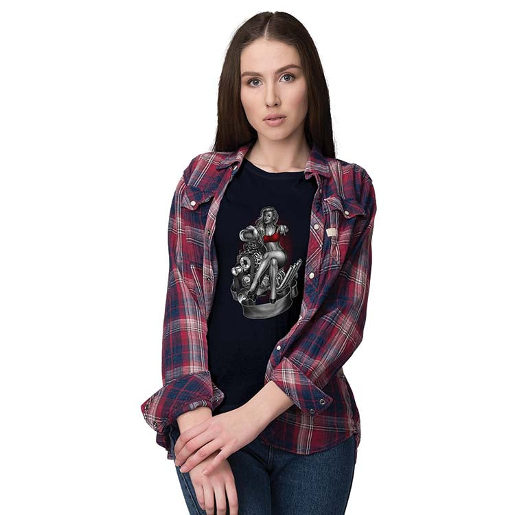 Beauty On Engine Women T-Shirt - product image 4