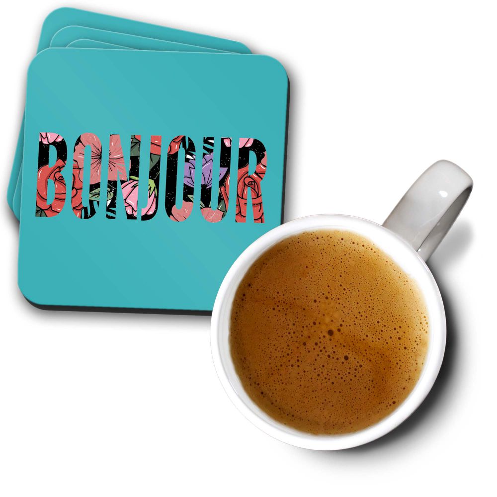 Bonjour Coasters - corporate gift by YuBingo