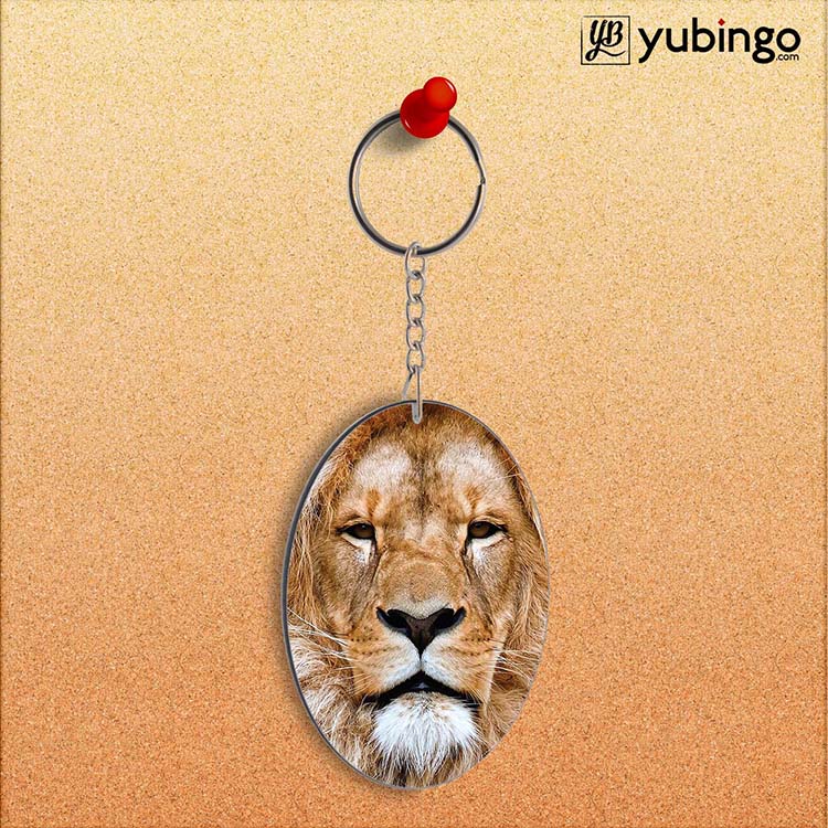 Portrait of Lion Oval Key Chain - product image 2