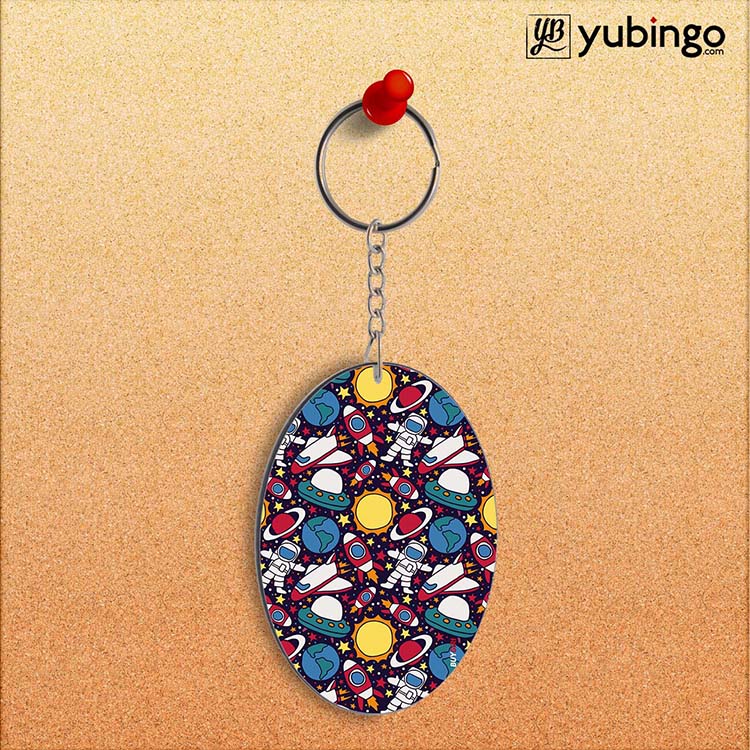 Space Journey Oval Key Chain - product image 2