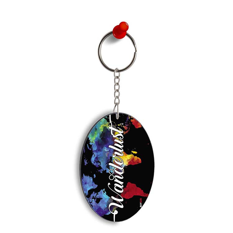 Wanderlust Oval Key Chain - corporate gift by YuBingo