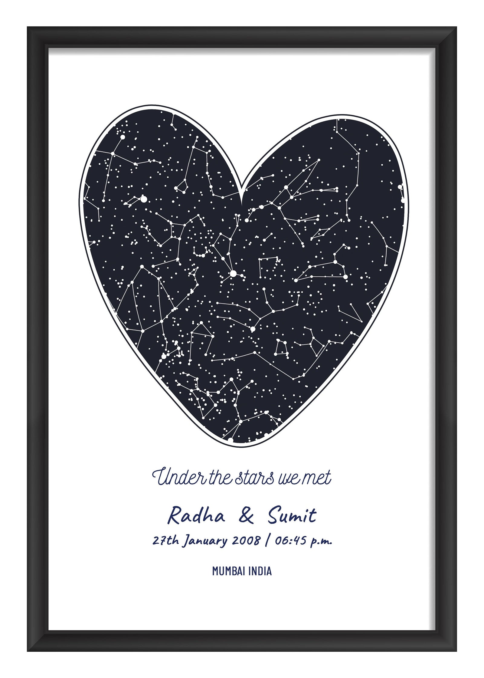 Couple Sky and Star Map Customised Frame - product image 2