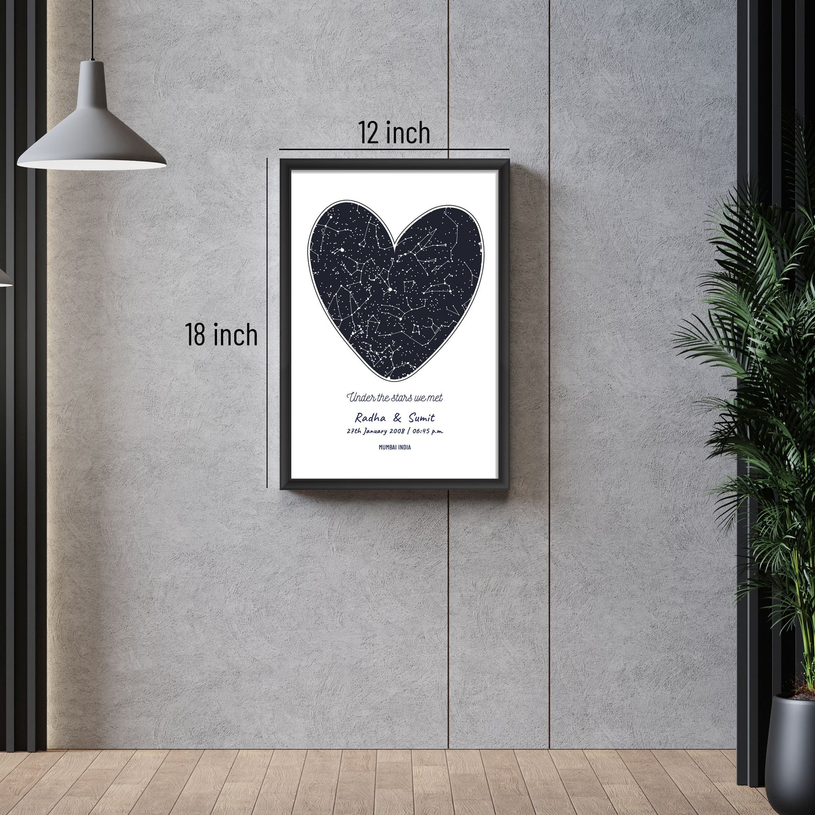 Couple Sky and Star Map Customised Frame - product image 6