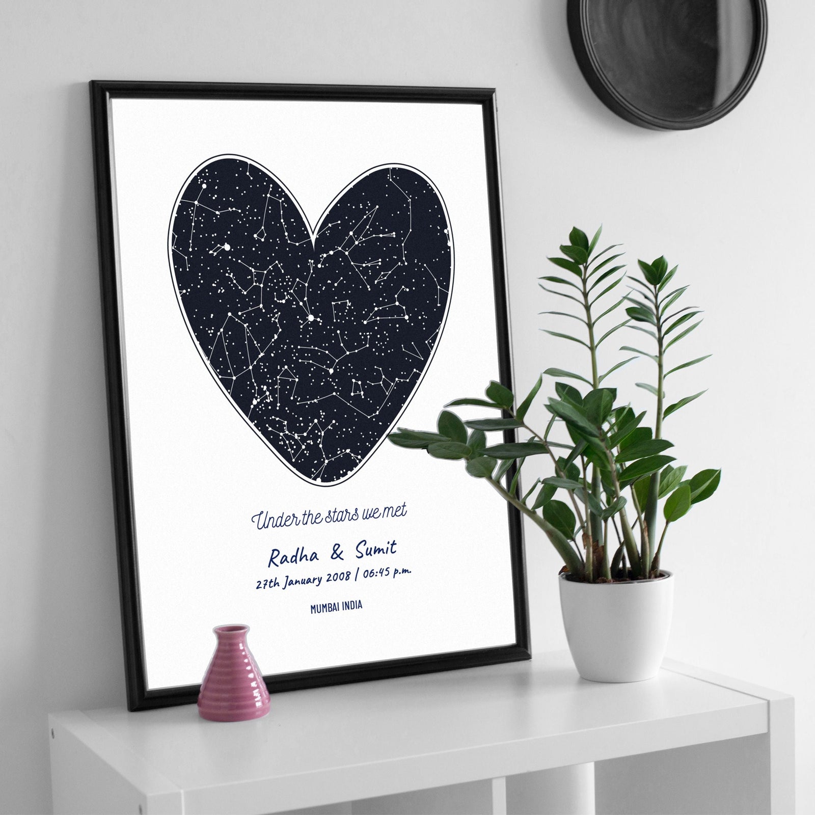 Couple Sky and Star Map Customised Frame - corporate gift by YuBingo