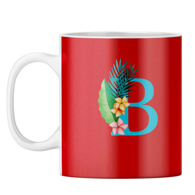 Flower Alphabet with Name Coffee Mug - product image 3