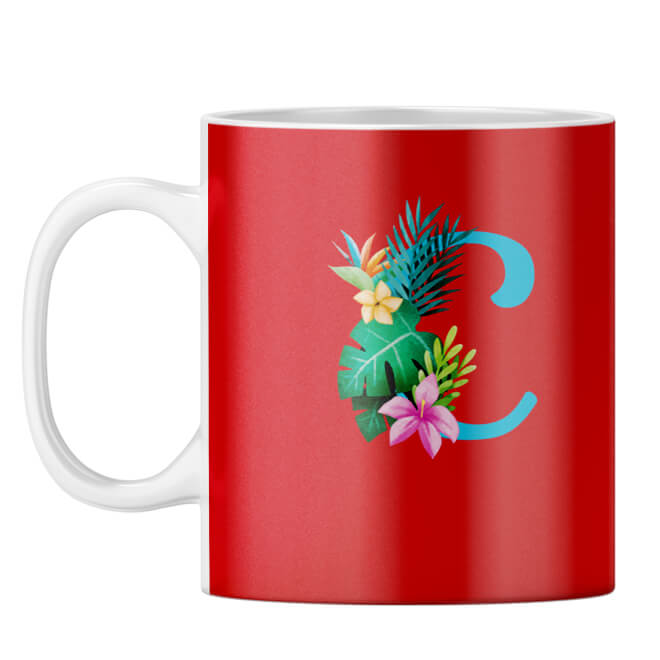 Flower Alphabet with Name Coffee Mug - product image 4