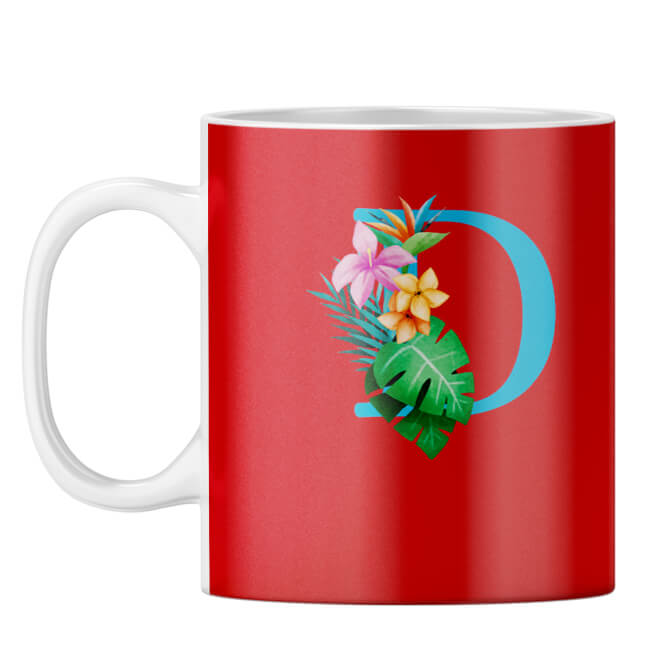 Flower Alphabet with Name Coffee Mug - product image 5