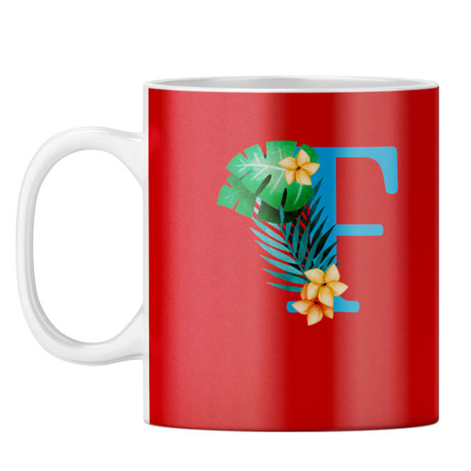 Flower Alphabet with Name Coffee Mug - product image 7