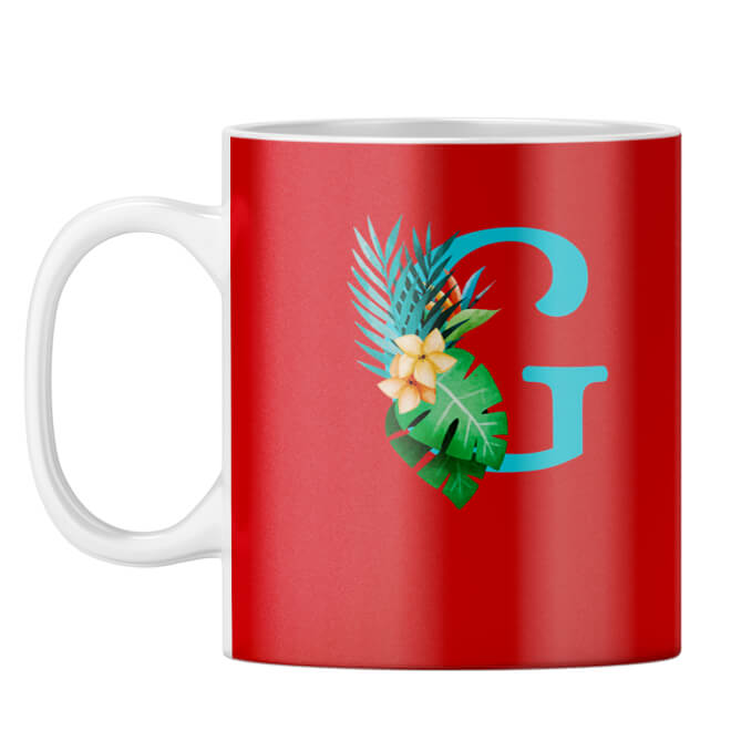 Flower Alphabet with Name Coffee Mug - product image 8