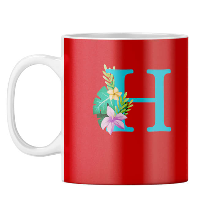 Flower Alphabet with Name Coffee Mug - product image 9