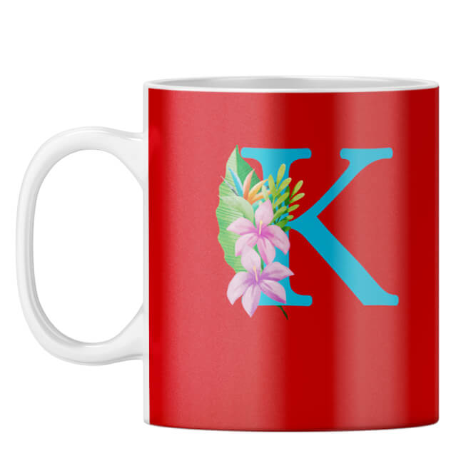 Flower Alphabet with Name Coffee Mug - product image 12