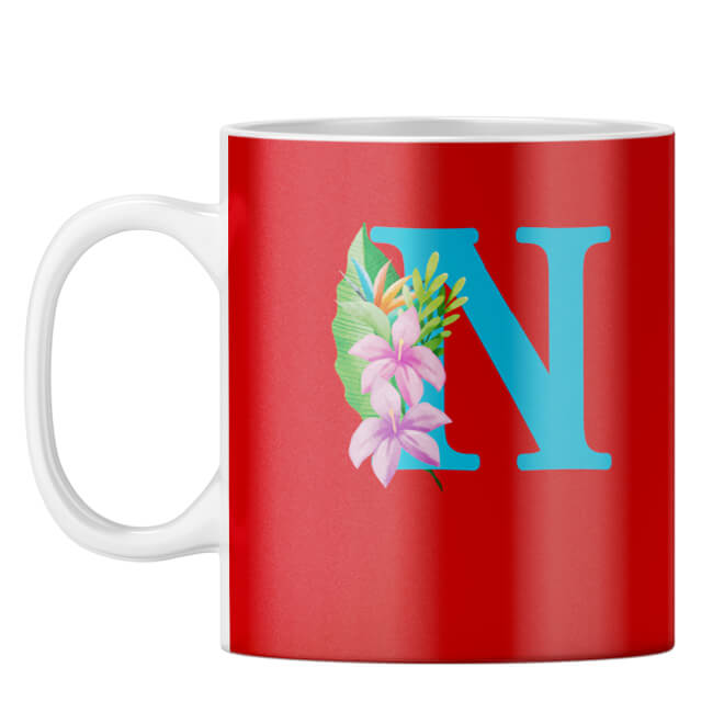 Flower Alphabet with Name Coffee Mug - product image 15