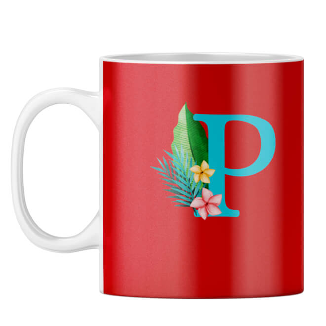 Flower Alphabet with Name Coffee Mug - product image 17