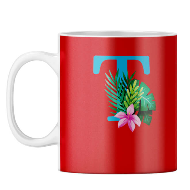 Flower Alphabet with Name Coffee Mug - product image 21