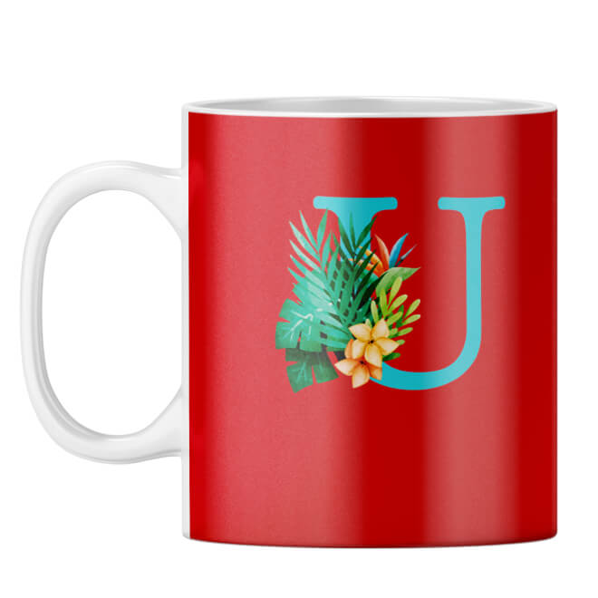 Flower Alphabet with Name Coffee Mug - product image 22