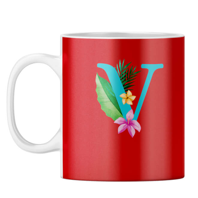 Flower Alphabet with Name Coffee Mug - product image 23