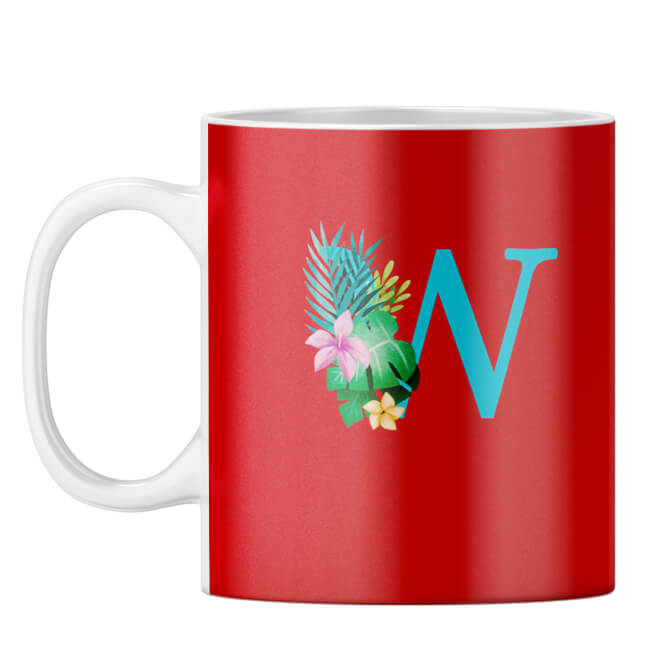 Flower Alphabet with Name Coffee Mug - product image 24
