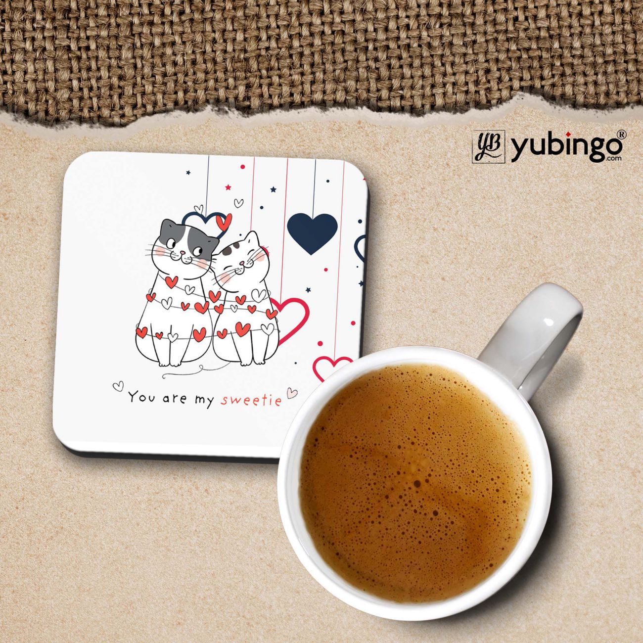 Hugs and Kisses Cushion, Coffee Mug with Coaster and Keychain - product image 3