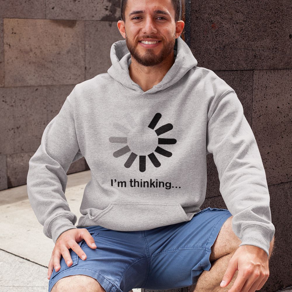 I M Thinking Hoodie-Grey