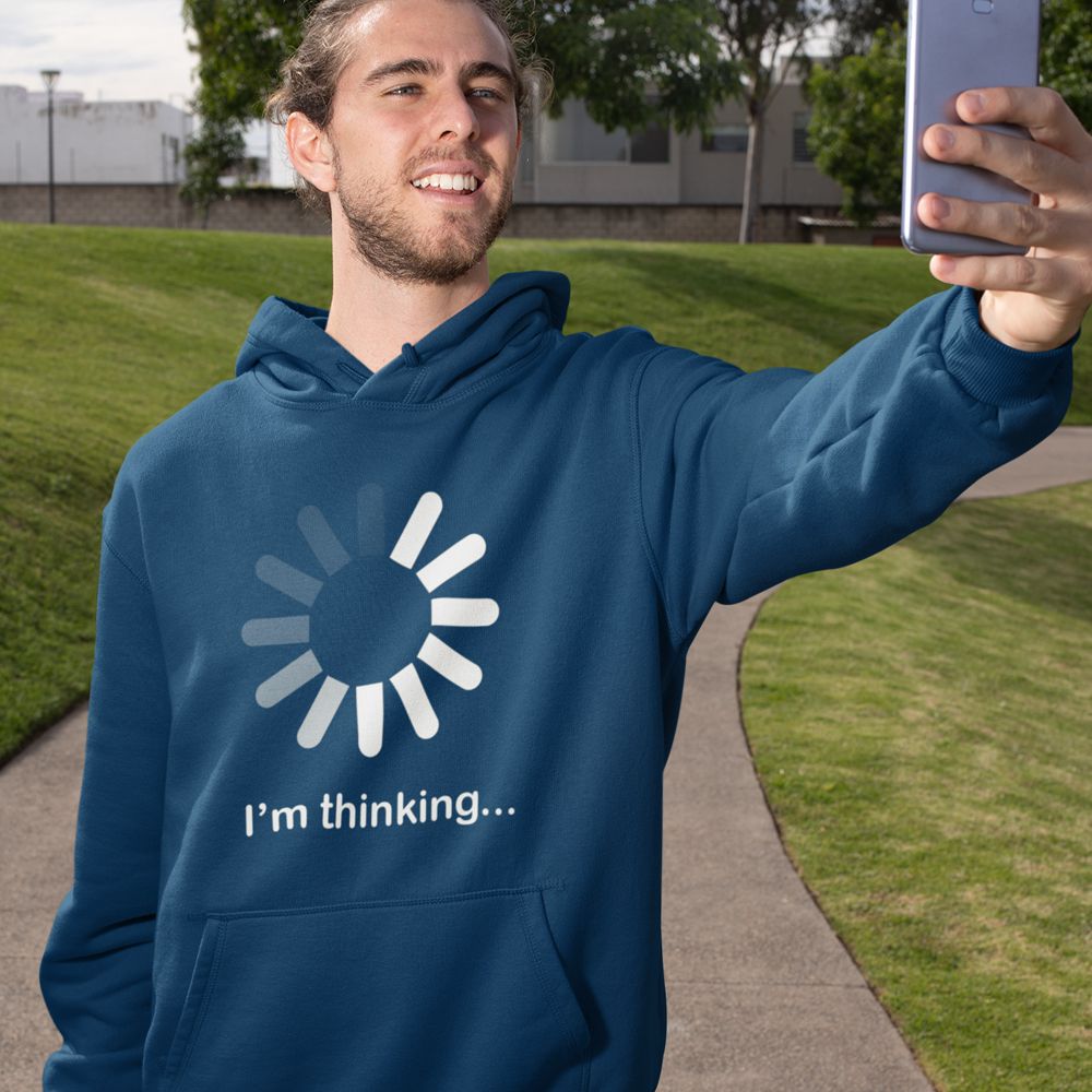 I M Thinking Hoodie-Navy