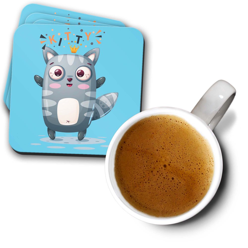 Kitty Coasters - corporate gift by YuBingo
