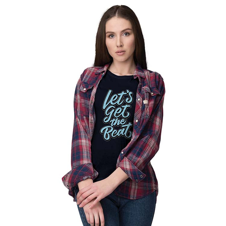 Let's Get The Beat Women T-Shirt - corporate gift by YuBingo