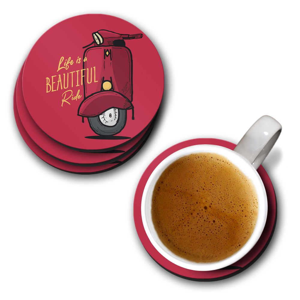 Life is Beautiful Ride Coasters - corporate gift by YuBingo