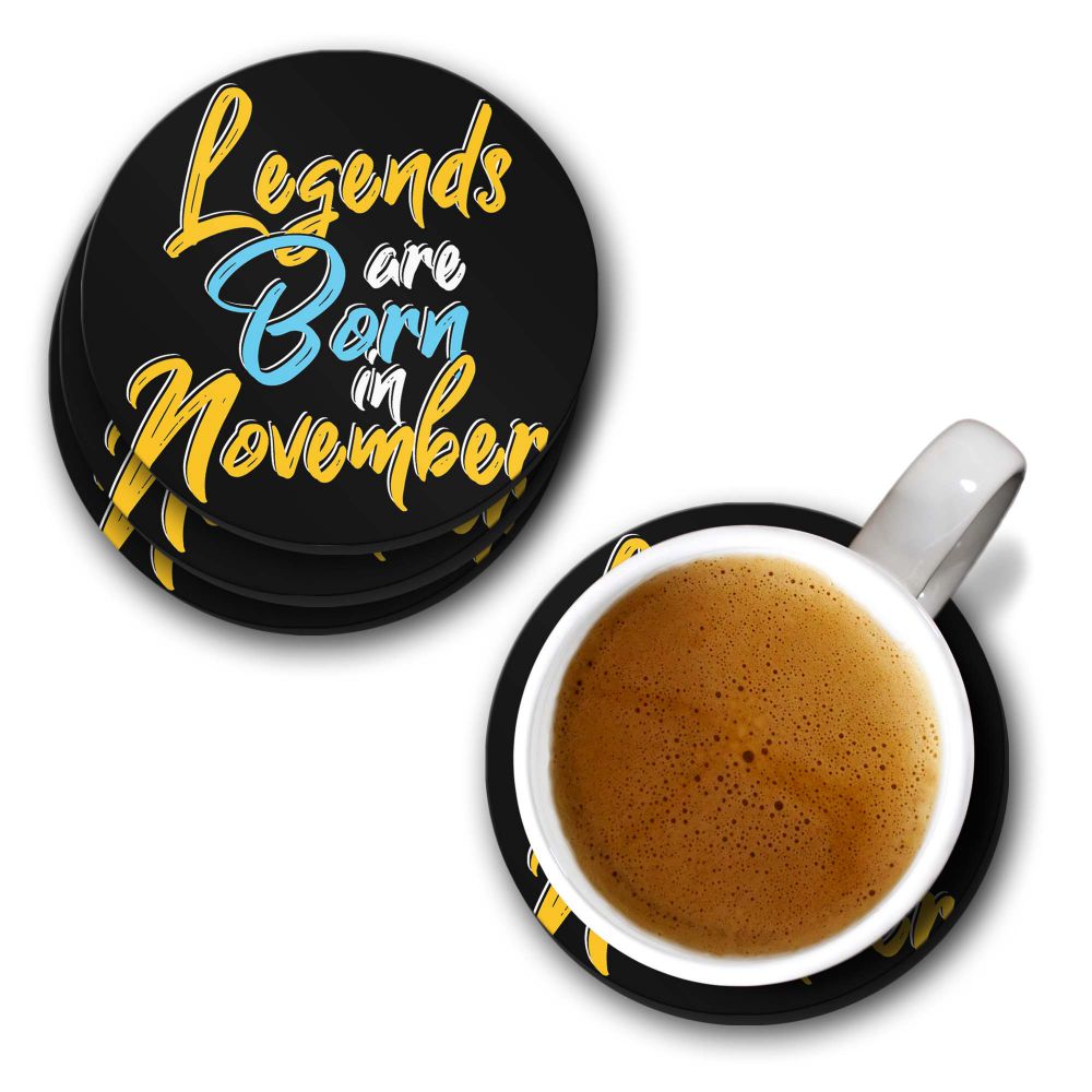 November Legends Coasters - corporate gift by YuBingo