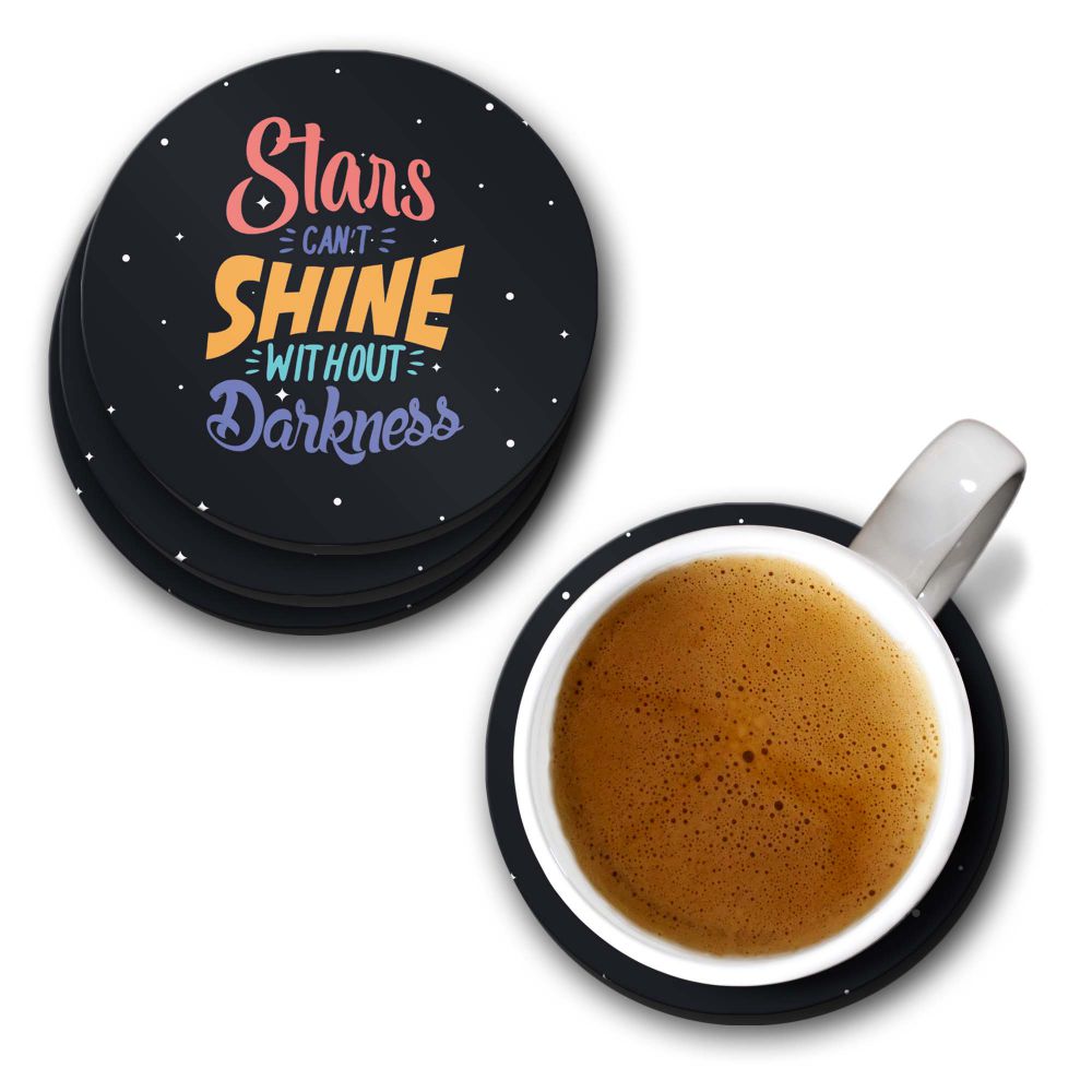 Stars Shine in Darkness Coasters - corporate gift by YuBingo