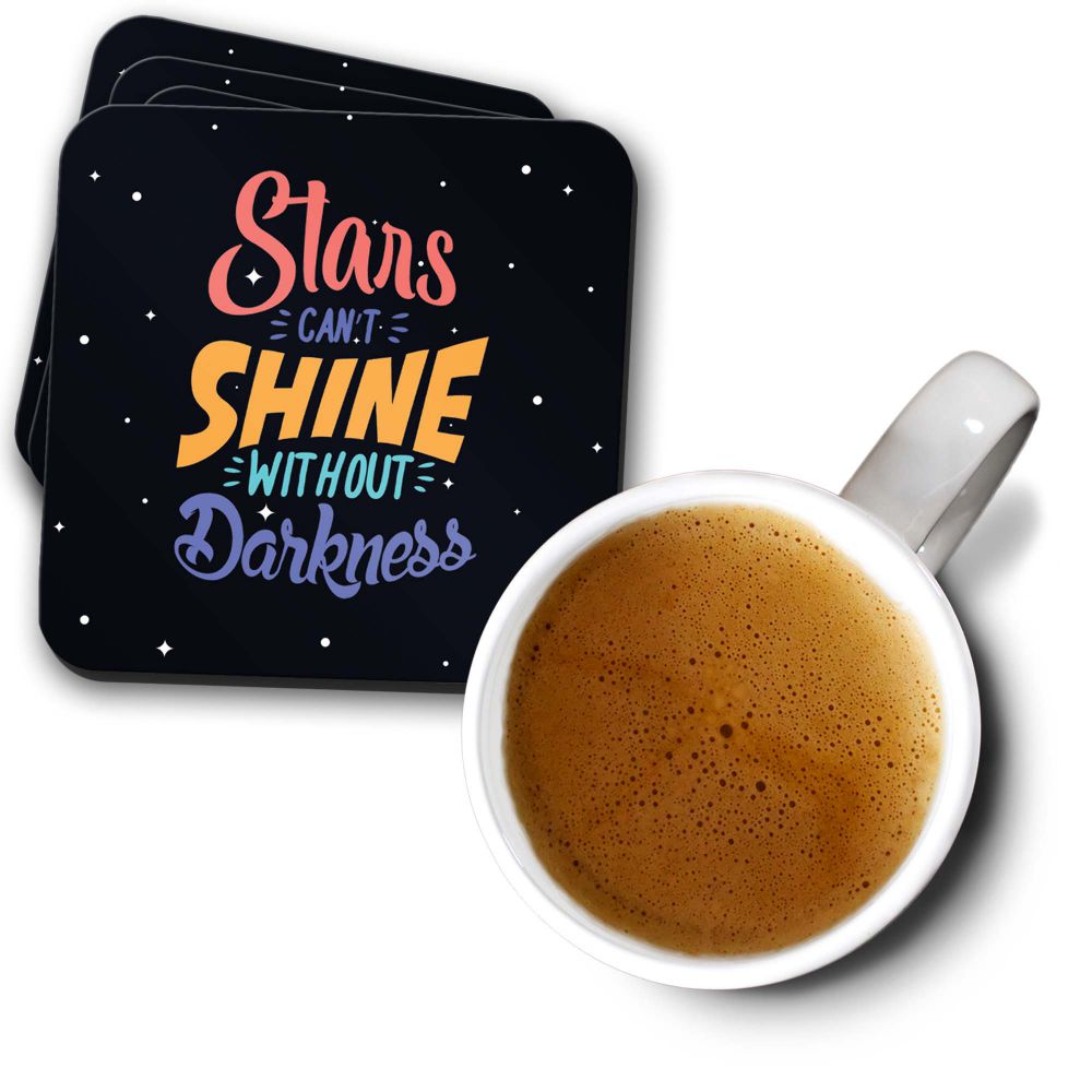 Stars Shine in Darkness Coasters - corporate gift by YuBingo