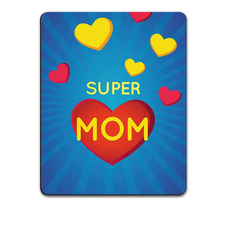 Super Mom with Big Heart Mouse Pad - corporate gift by YuBingo