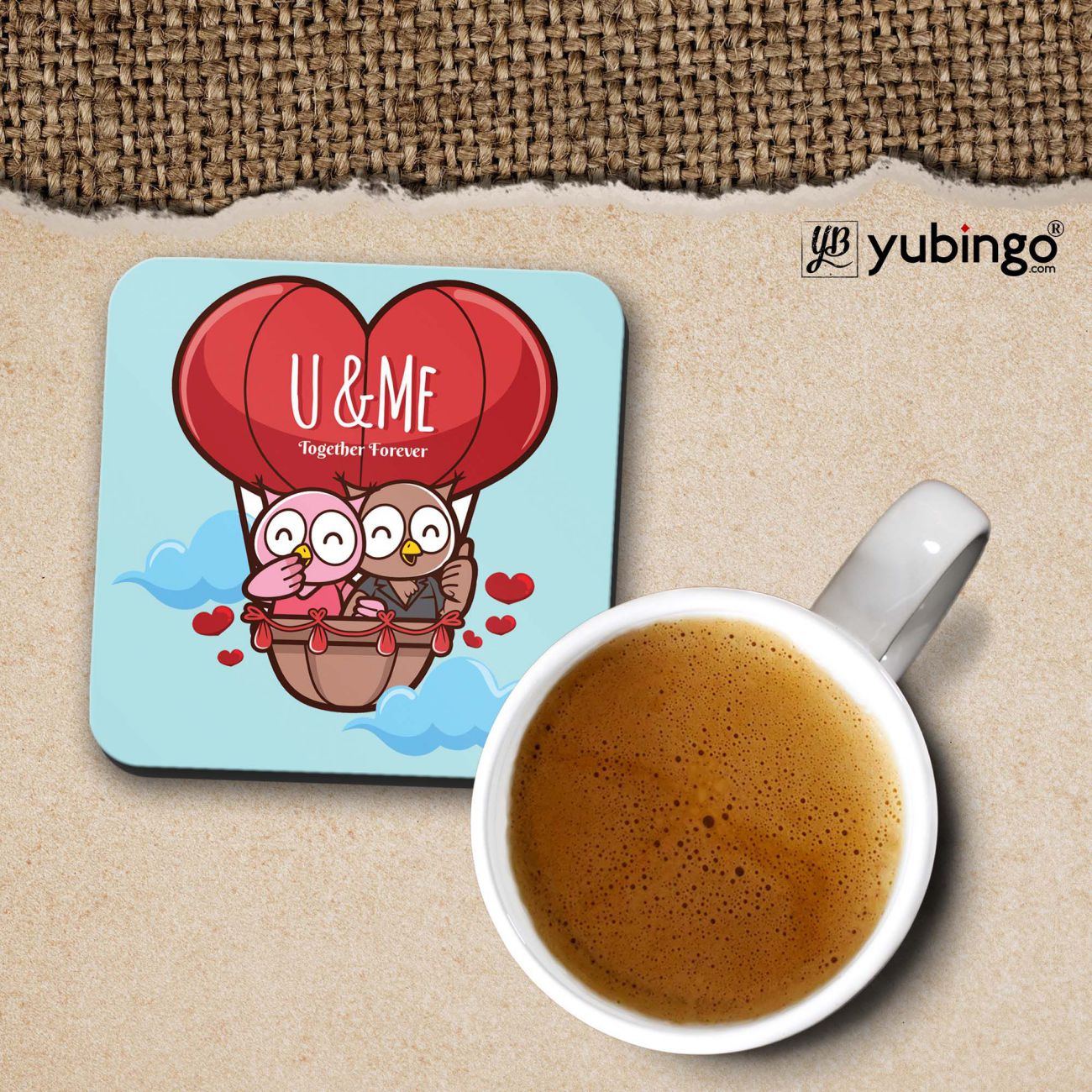 Together Forever Always Cushion, Coffee Mug with Coaster and Keychain - product image 3