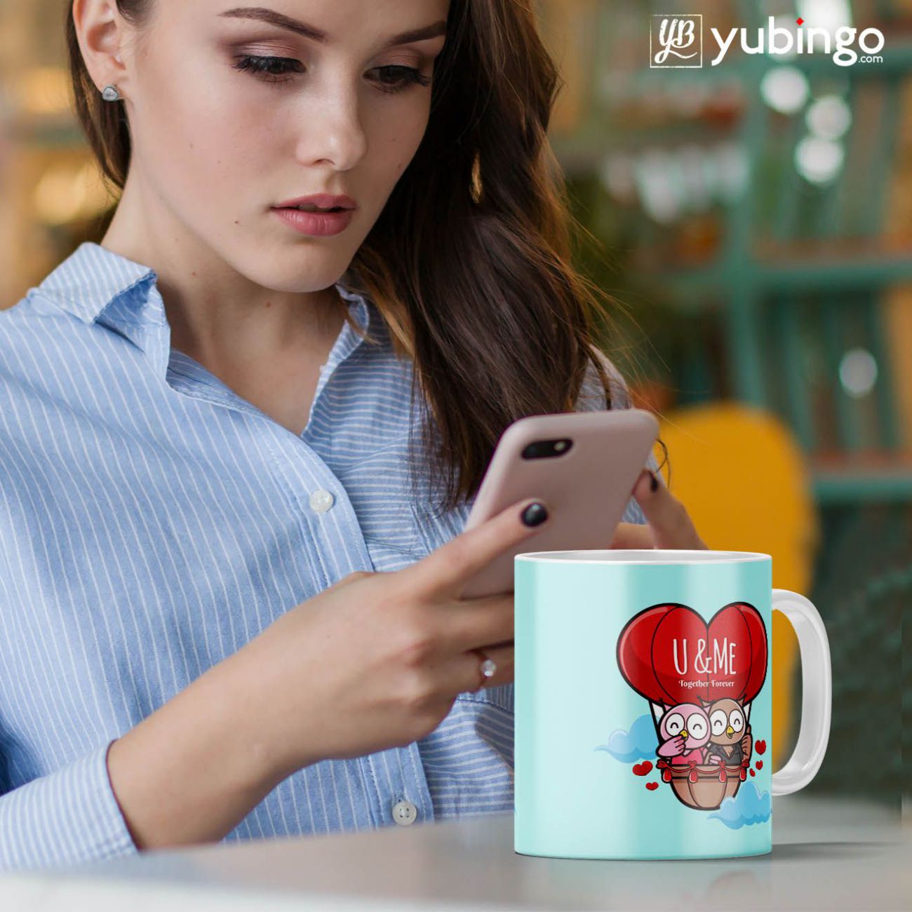 Together Forever Always Cushion, Coffee Mug with Coaster and Keychain - product image 4