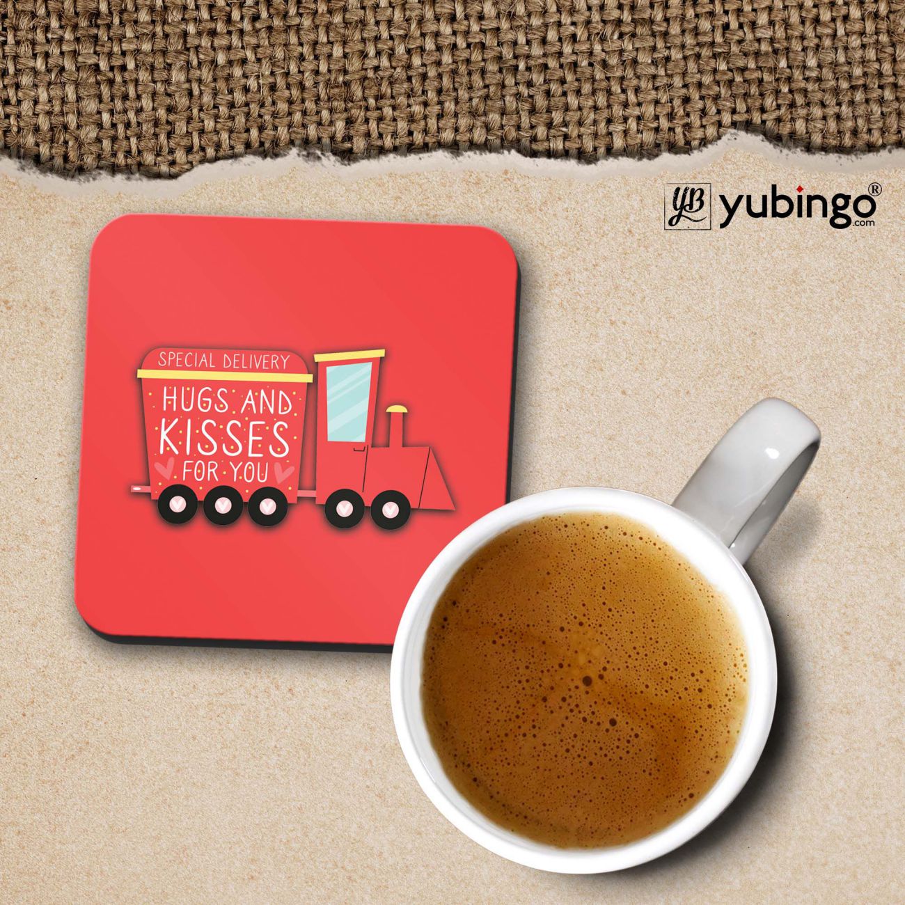Two become one Cushion, Coffee Mug with Coaster and Keychain - product image 3