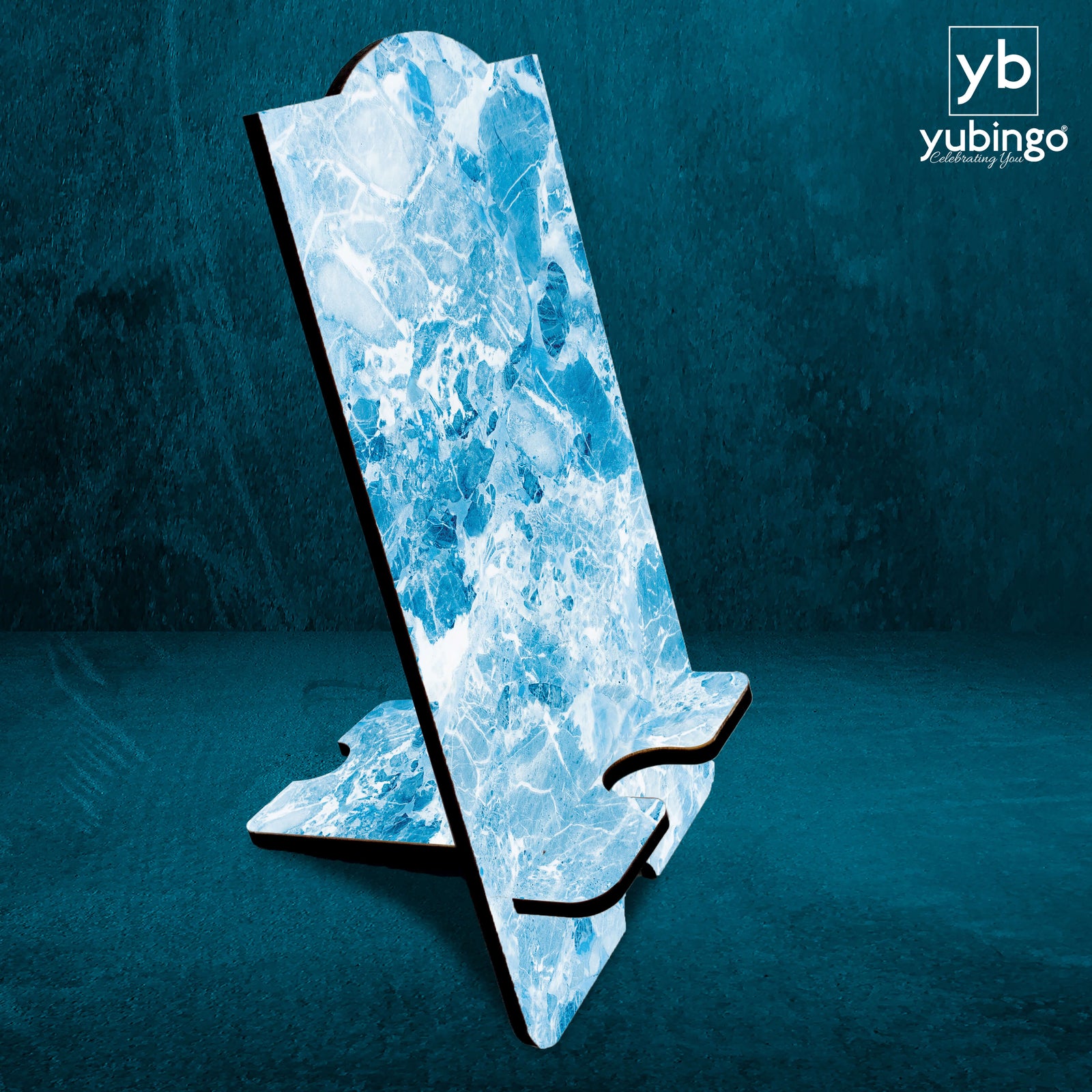 Watery Blue Marble Print Mobile Stand - product image 4