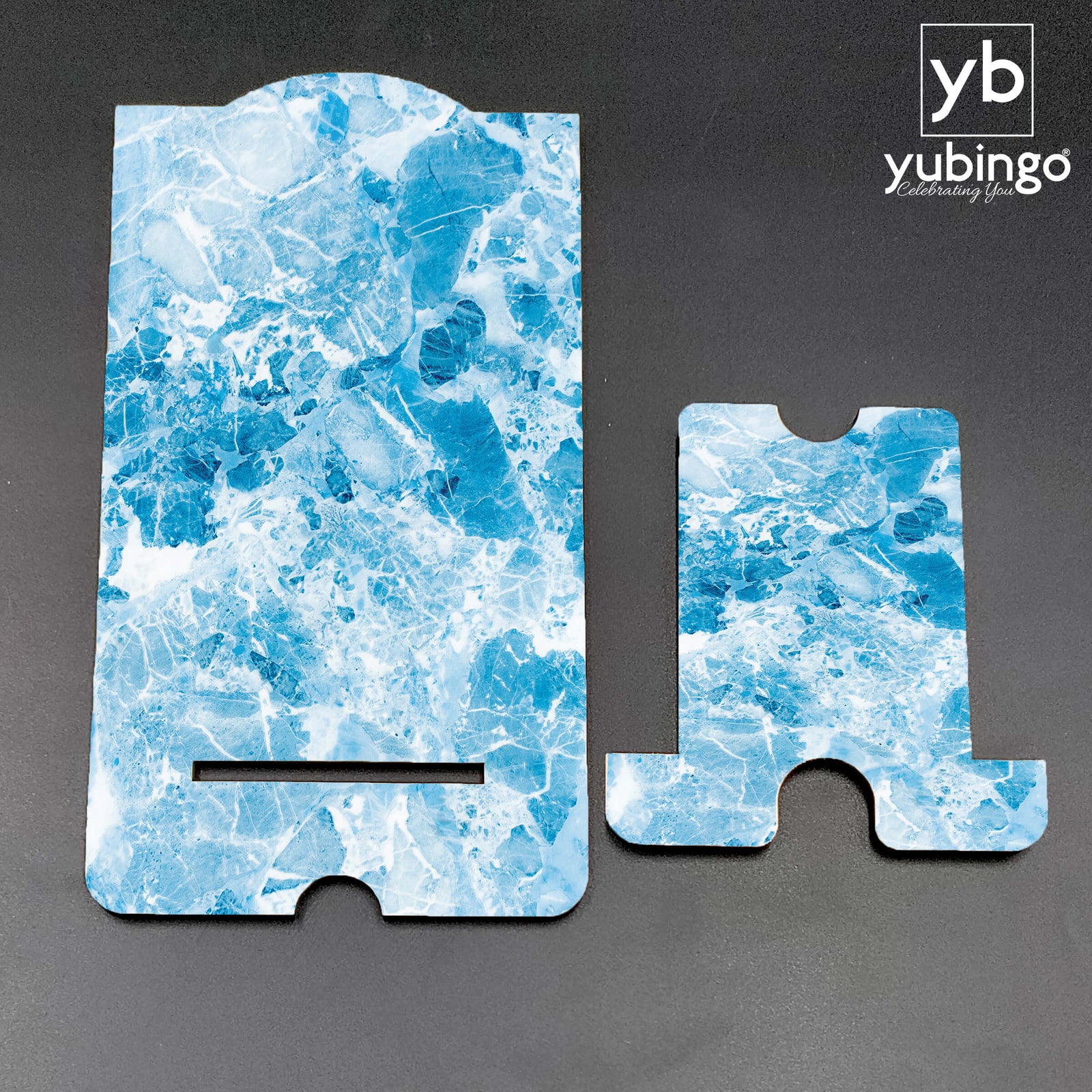 Watery Blue Marble Print Mobile Stand - product image 5
