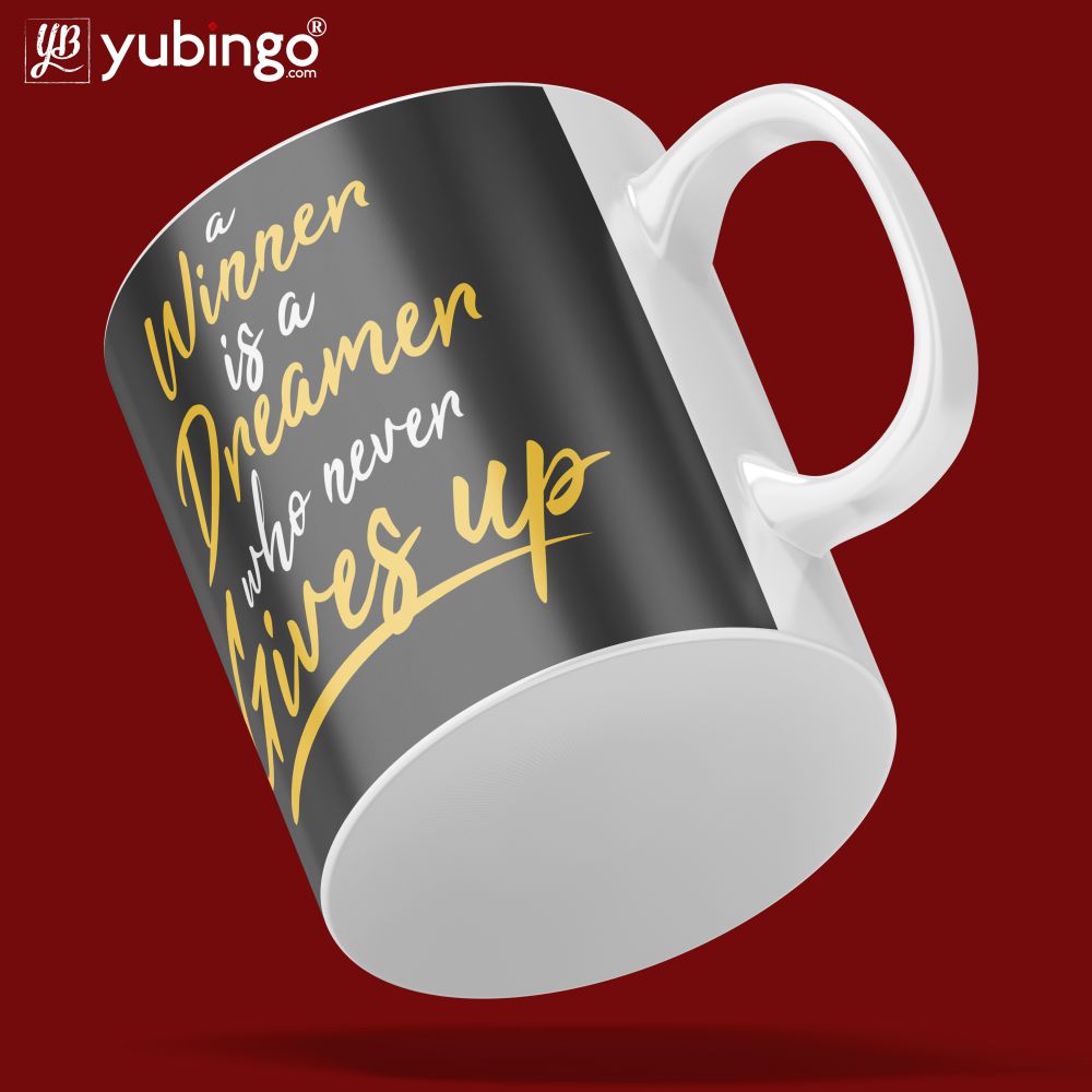 Winner Never Gives Up Coffee Mug - product image 5