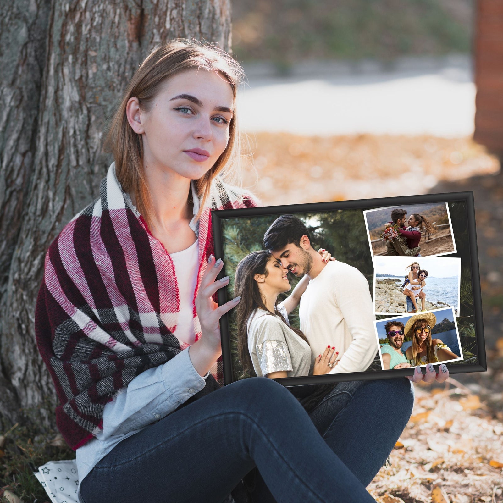 Photo Collage with 4 Photos Customised Frame - corporate gift by YuBingo