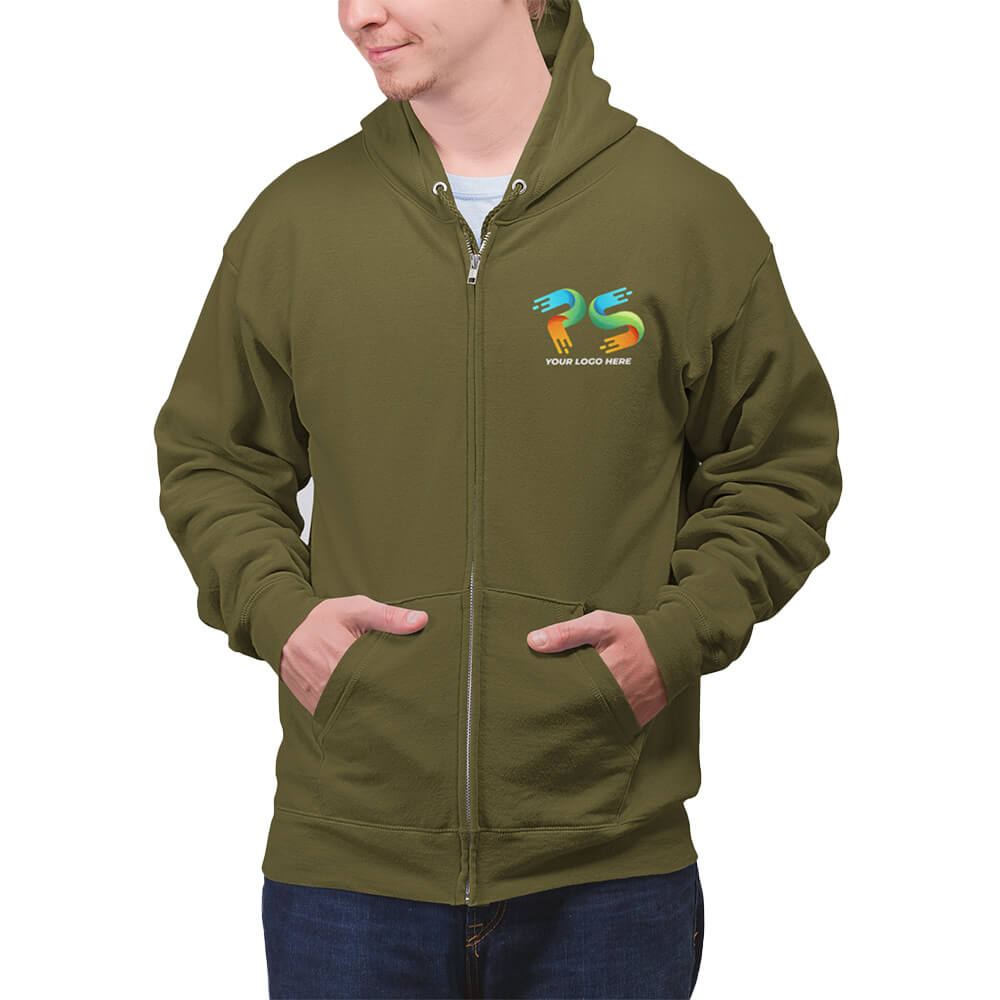 Kiwi GreenCustomised Zipper Hoodie - Front Print - product image 2