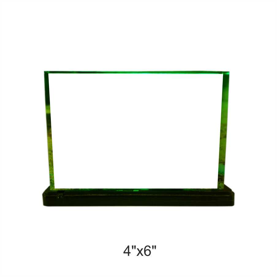 Acrylic Photo Block Color Changing LED Stand with Remote - corporate gift by YuBingo