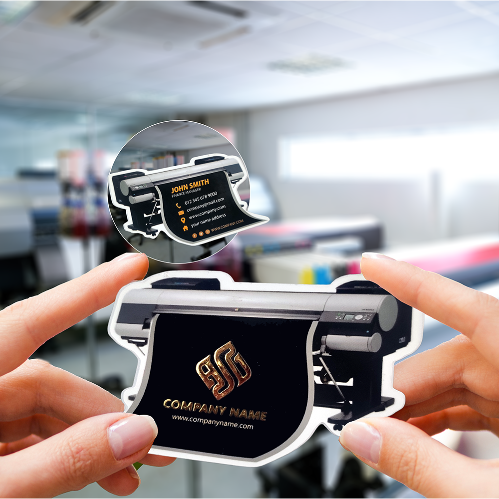 Premium Die Cut Visiting Card - Shape 24 - corporate gift by YuBingo