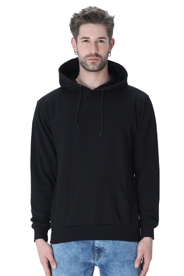 Classic Unisex Hooded Sweatshirt - Black, 100% Cotton, Regular Fit, Winter Collection - corporate gift by YuBingo