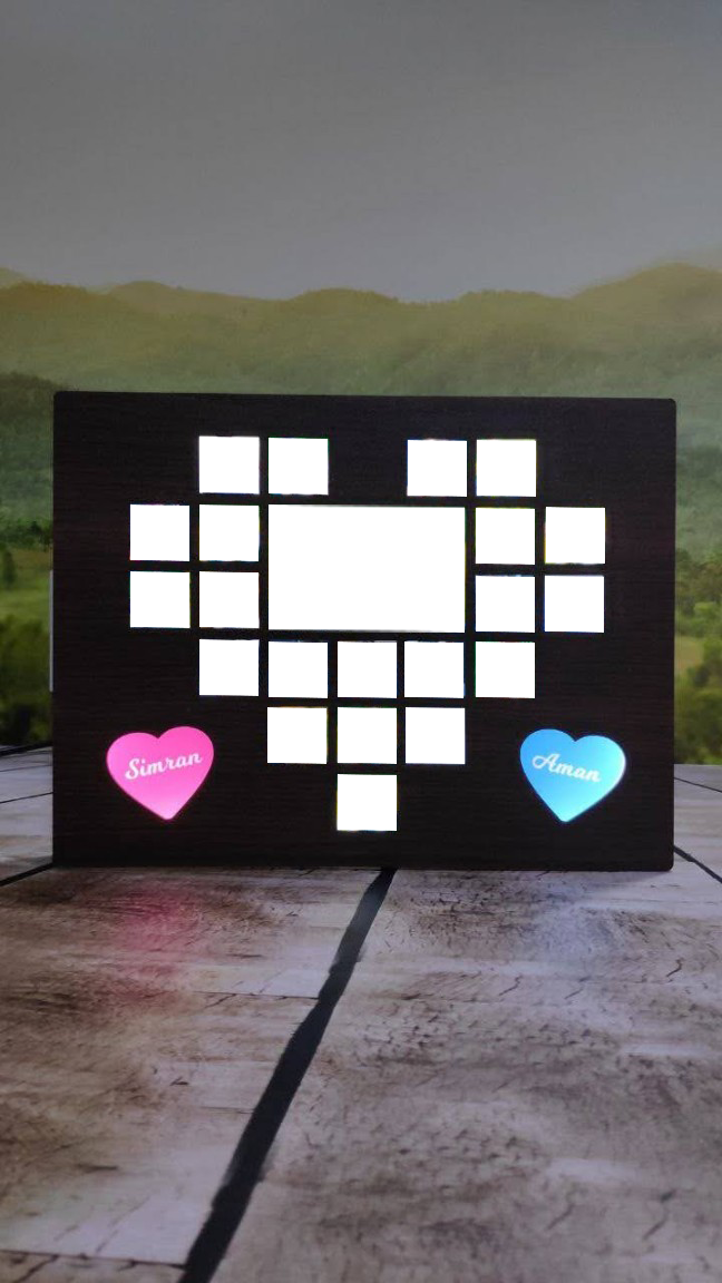LED Collage Frame (Heart Collage) - product image 4