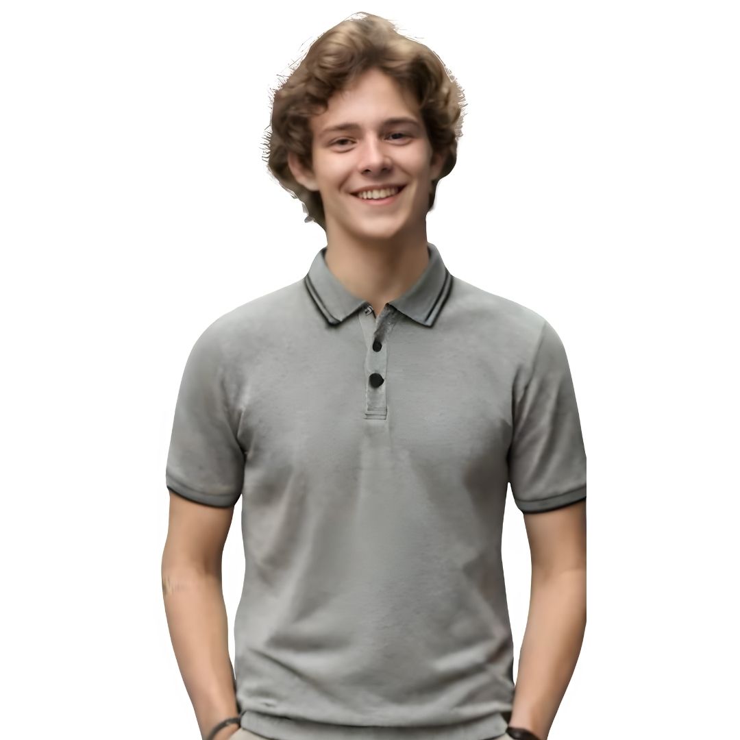 Nauticon Unisex Polo T-Shirt - Black Melange (Cotton-Lycra) - corporate gift by YuBingo