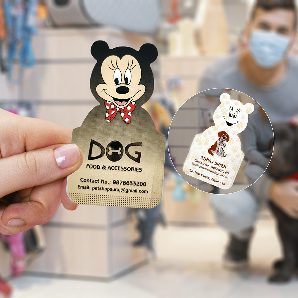 Premium Die Cut Visiting Card - Shape 14 - corporate gift by YuBingo